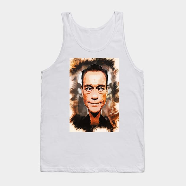 Van Damme - Caricature Tank Top by Naumovski